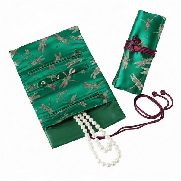 Brocade Jewelry Roll - Leila Jewels