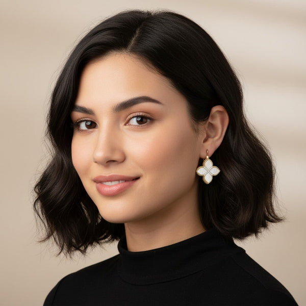 Venetian Style Drop Earrings - Leila Jewels