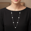 Long Clover Station Necklace - Leila Jewels