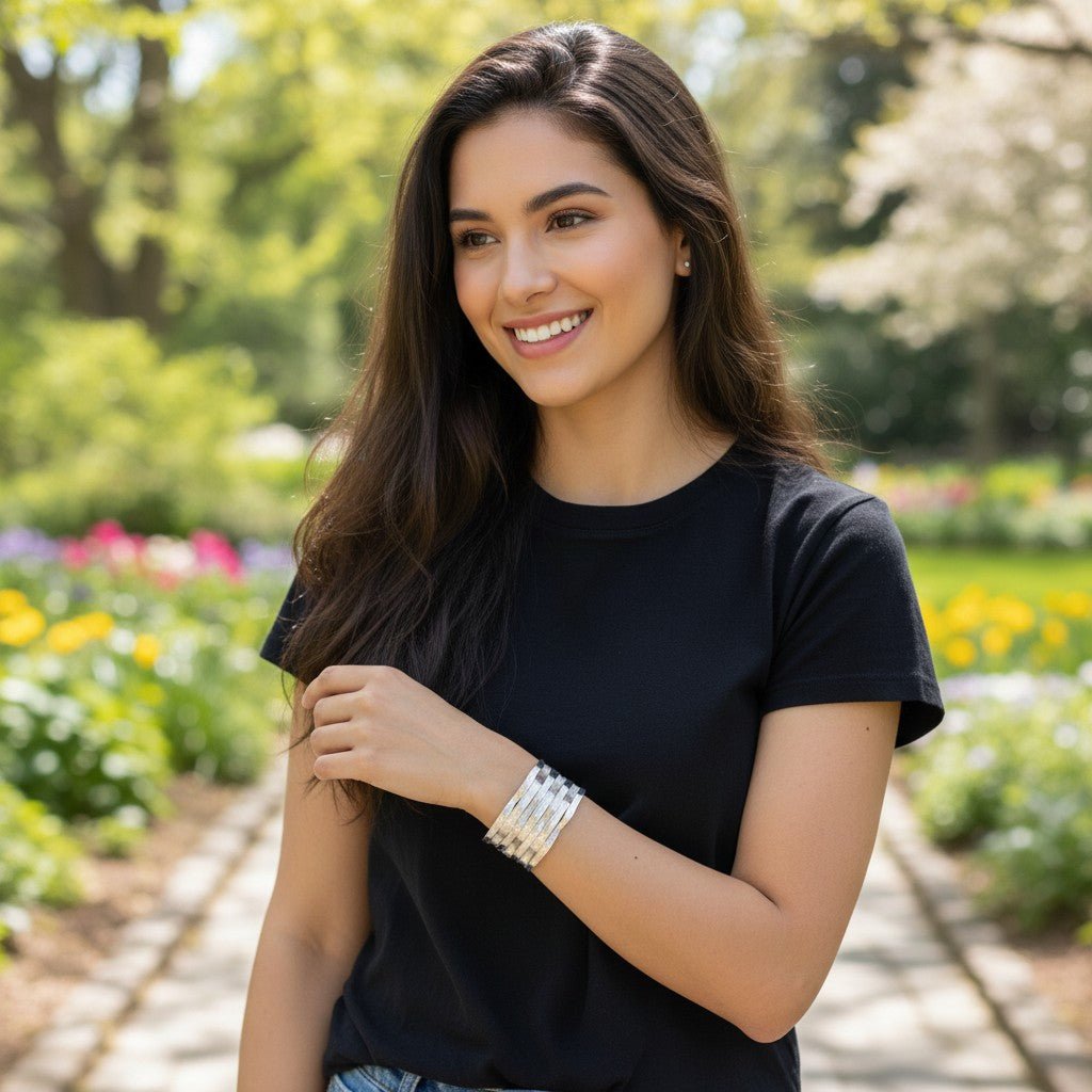 Wavy Open Cuff - Leila Jewels