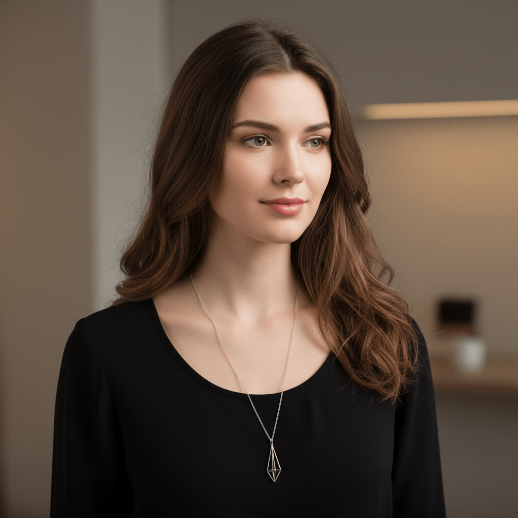 3D Diamond Necklace - Leila Jewels