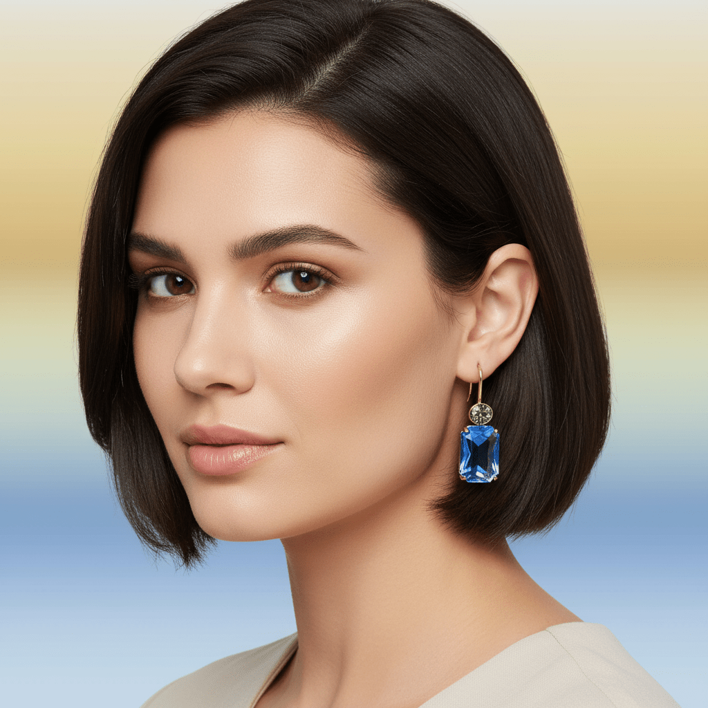 Double Crystal Earrings - Leila Jewels