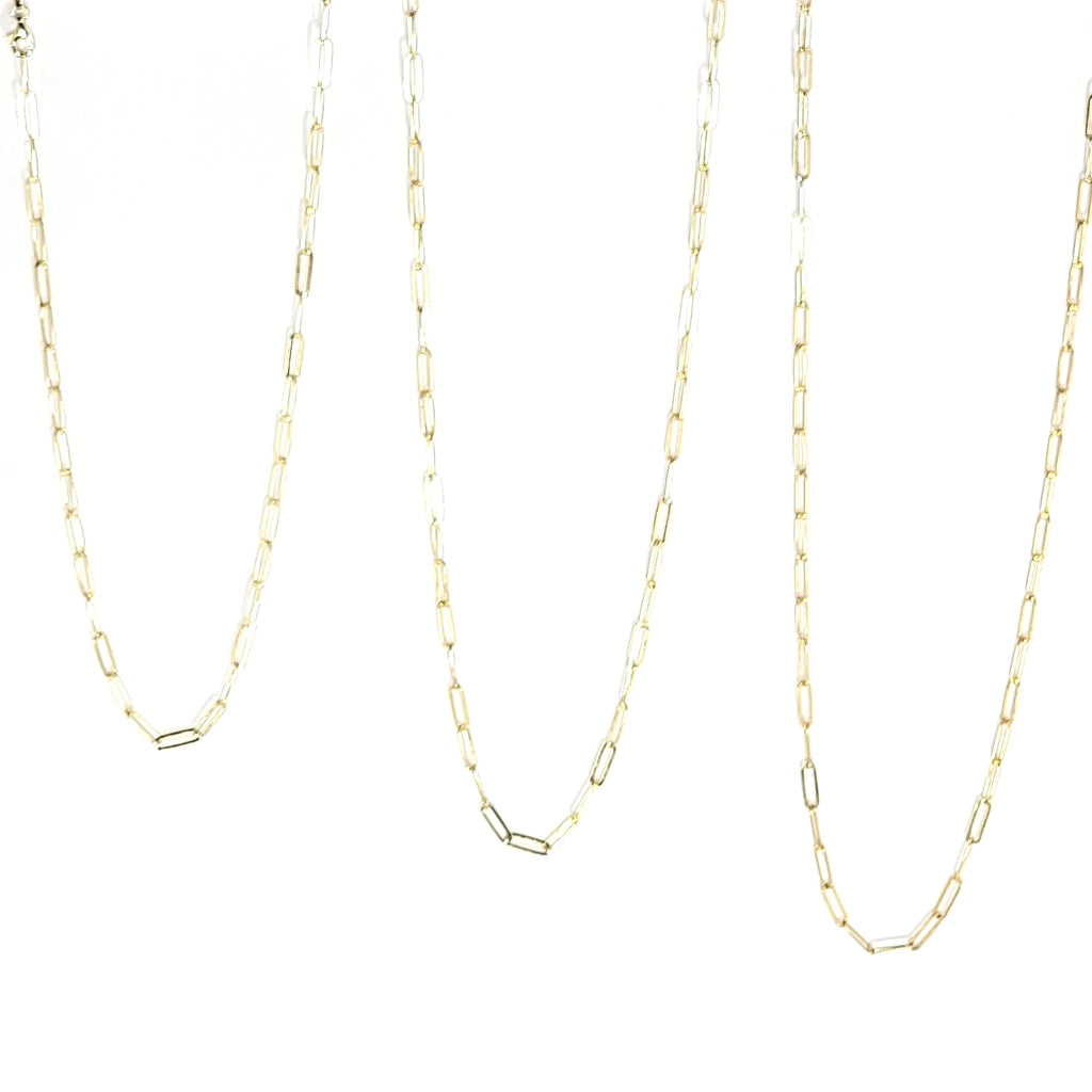 Gold Vermeil Paperclip Chain Necklace - Leila Jewels