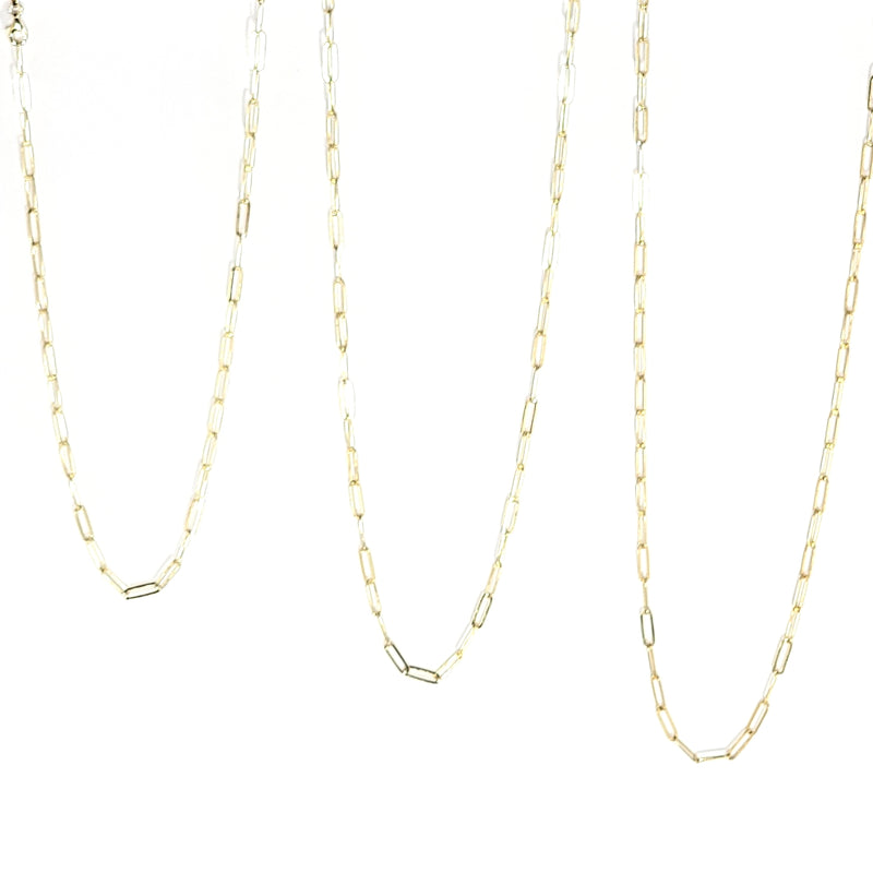 Gold Vermeil Paperclip Chain Necklace - Leila Jewels