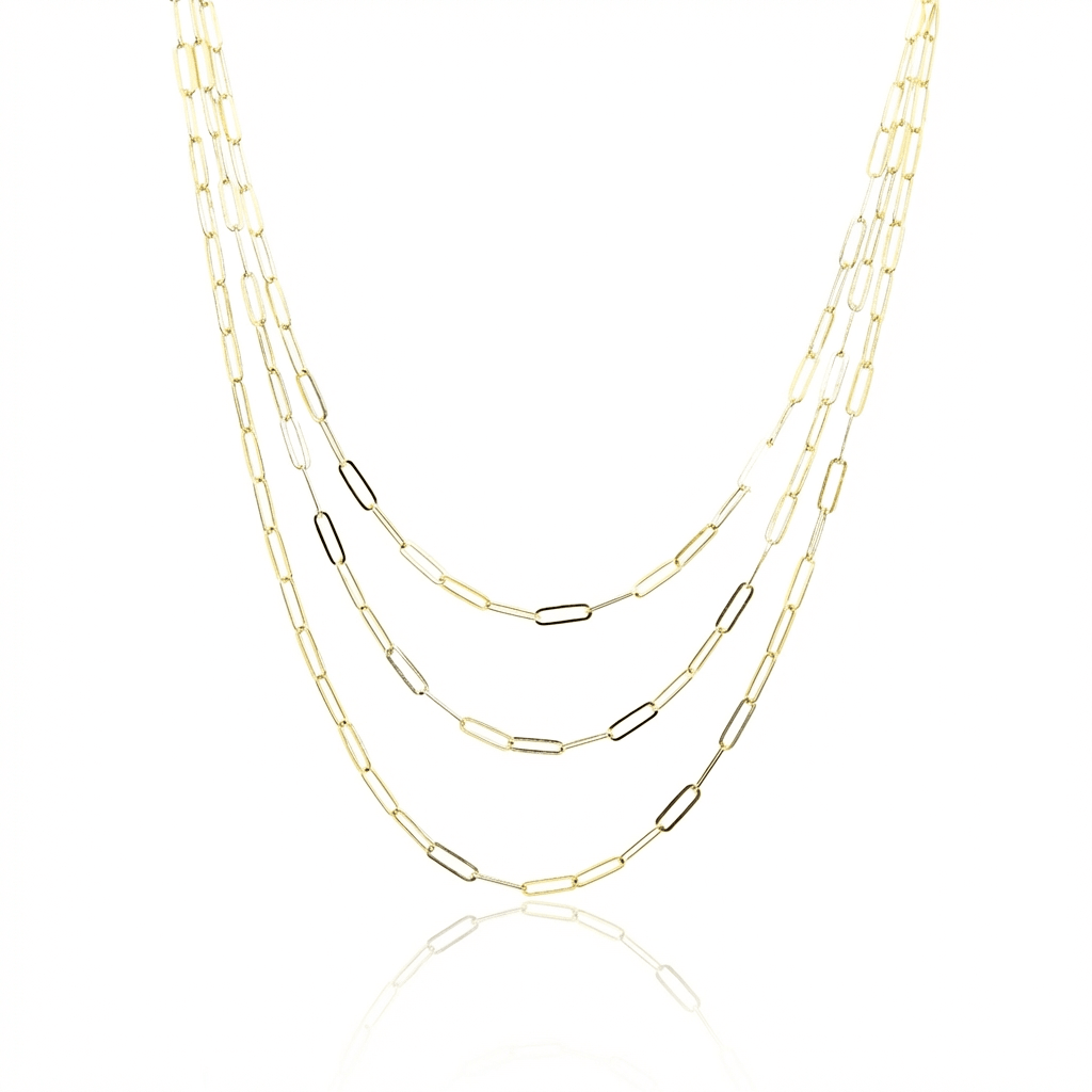 Gold Vermeil Paperclip Chain Necklace - Leila Jewels