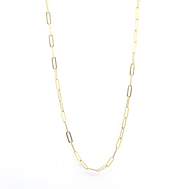 Gold Vermeil Paperclip Chain Necklace - Leila Jewels