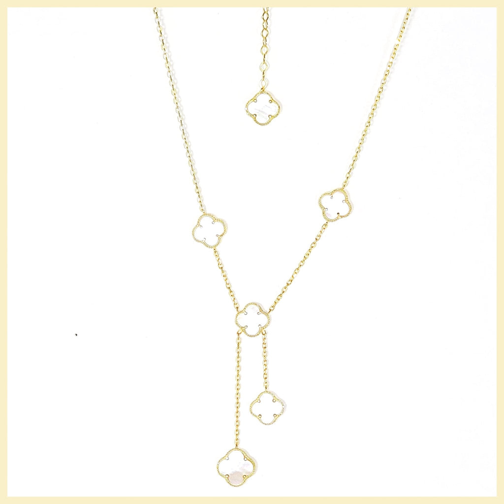Clover "Y" Necklace - Leila Jewels