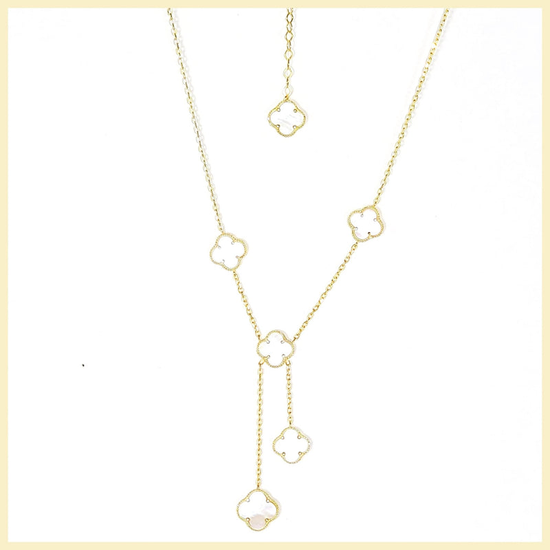 Clover "Y" Necklace - Leila Jewels
