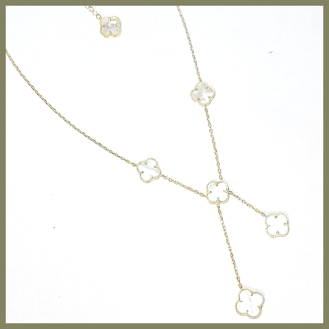 Clover "Y" Necklace - Leila Jewels