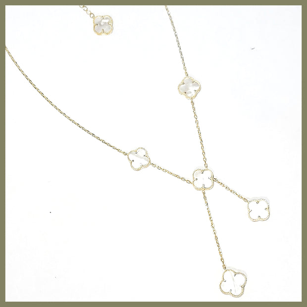 white clover necklace leila jewels