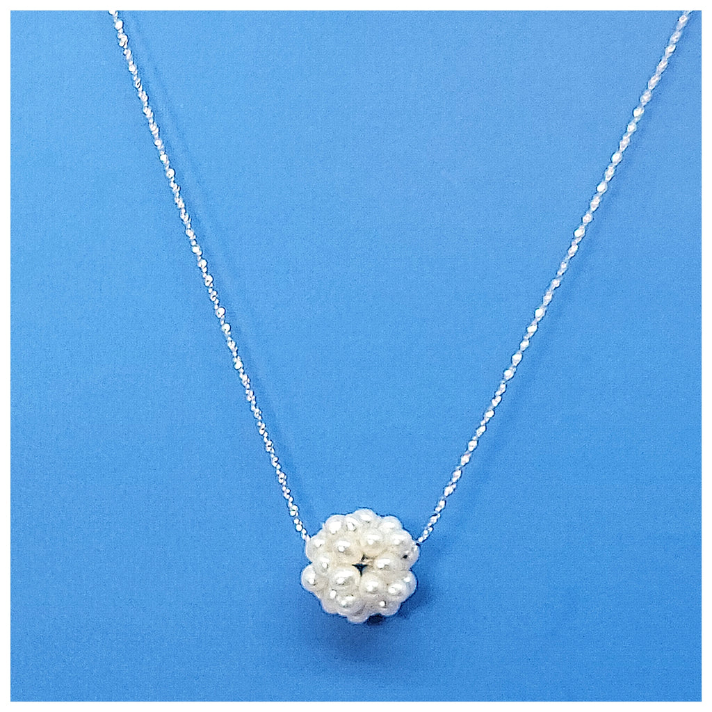 Pearl Snowball Pendant Necklace - Leila Jewels