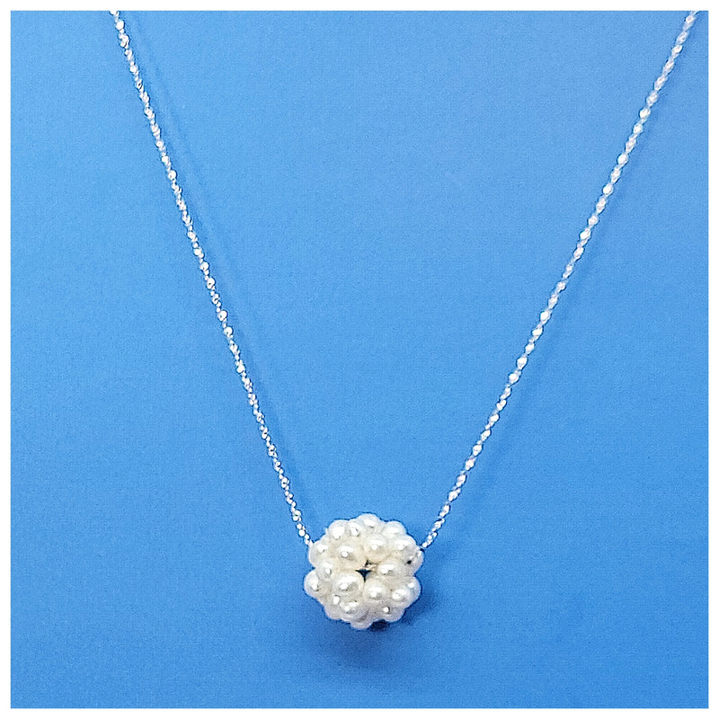 Pearl Snowball Pendant Necklace - Leila Jewels