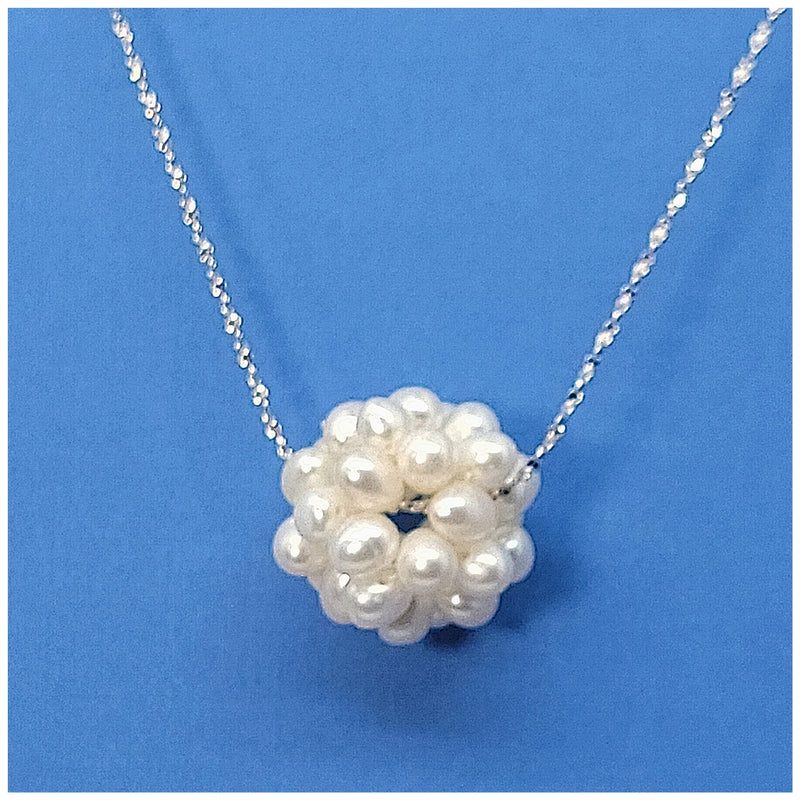 Pearl Snowball Pendant Necklace - Leila Jewels