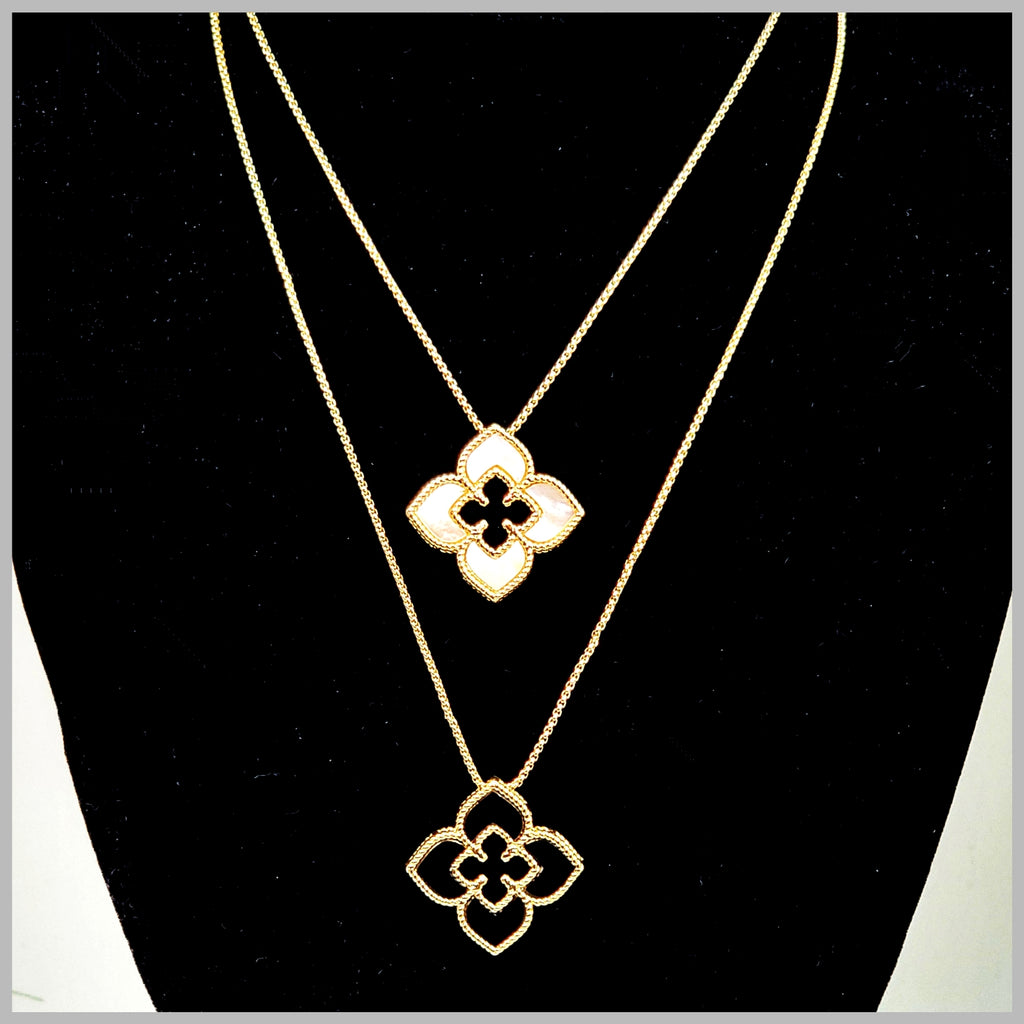 Venetian Flower Pull Necklace - Leila Jewels