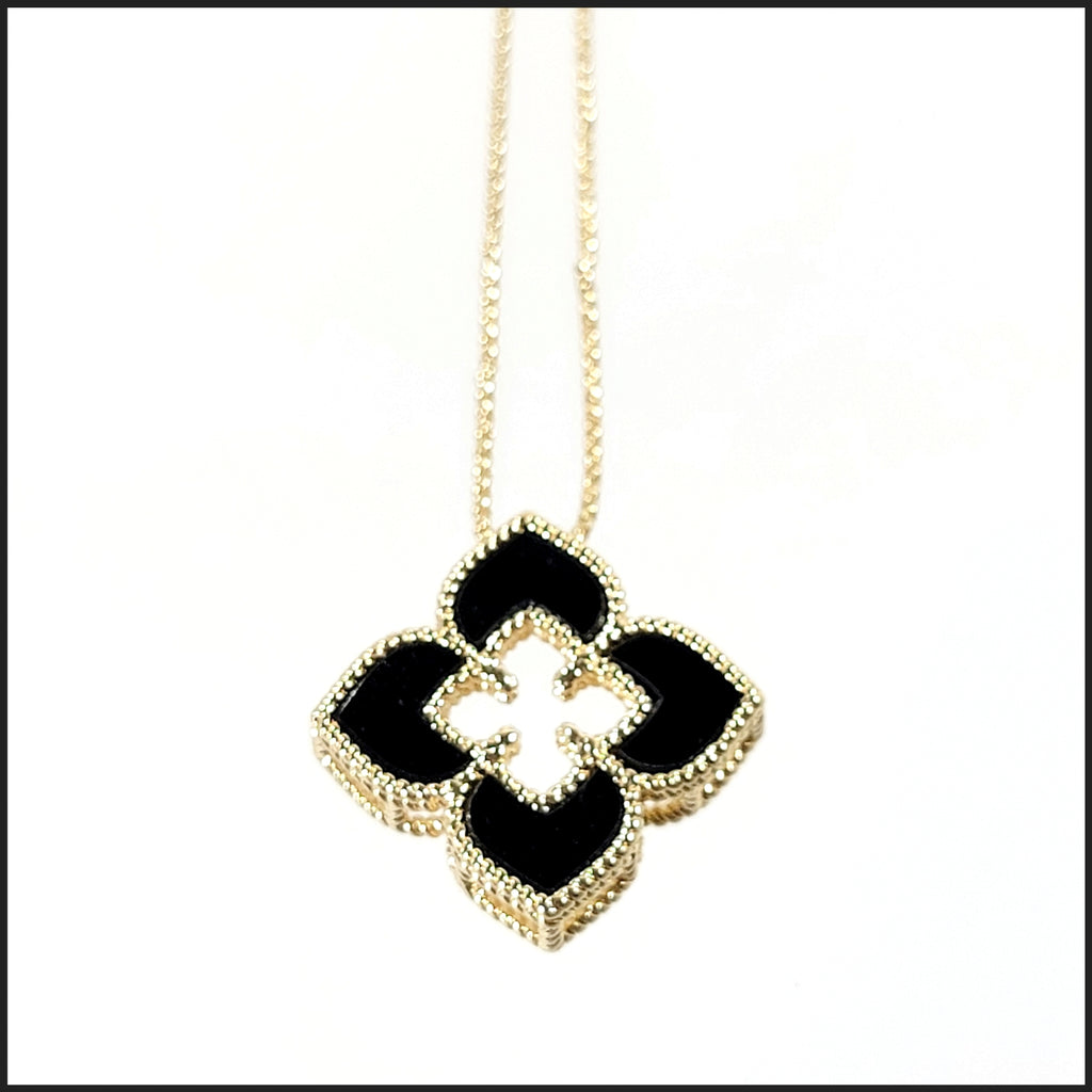 Venetian Flower Pull Necklace - Leila Jewels
