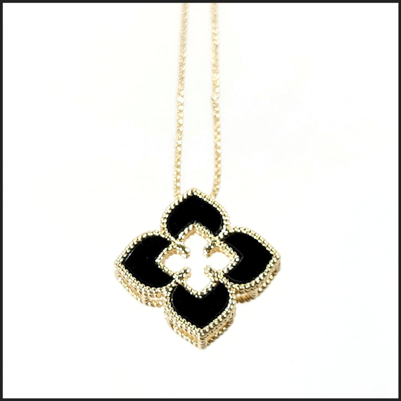 Venetian Flower Pull Necklace - Leila Jewels