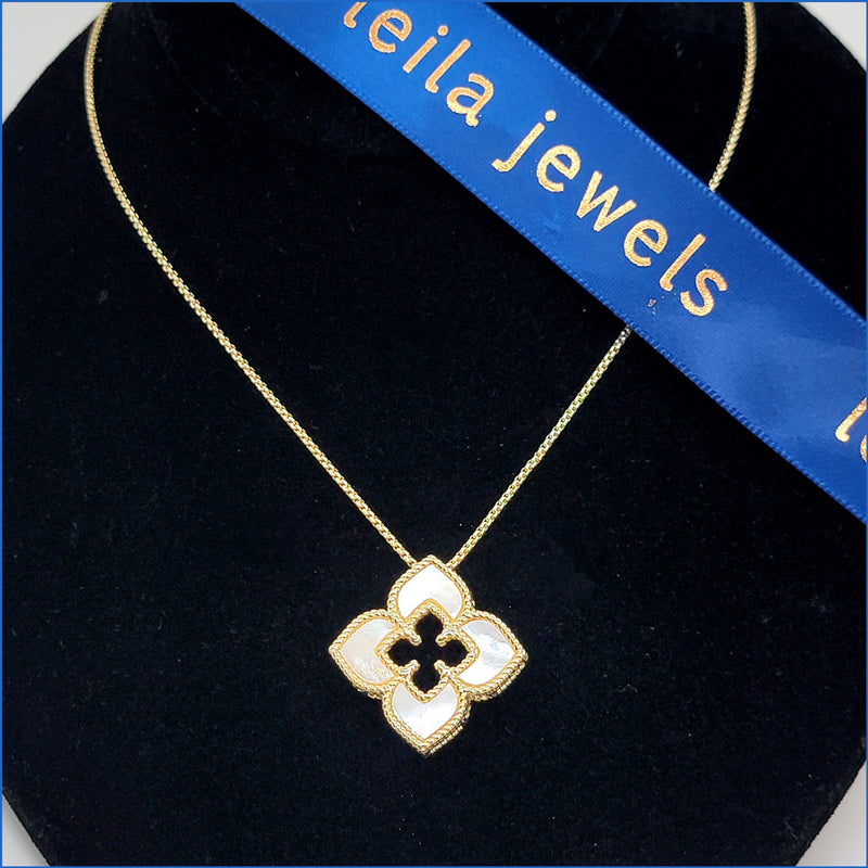 Venetian Flower Pull Necklace - Leila Jewels