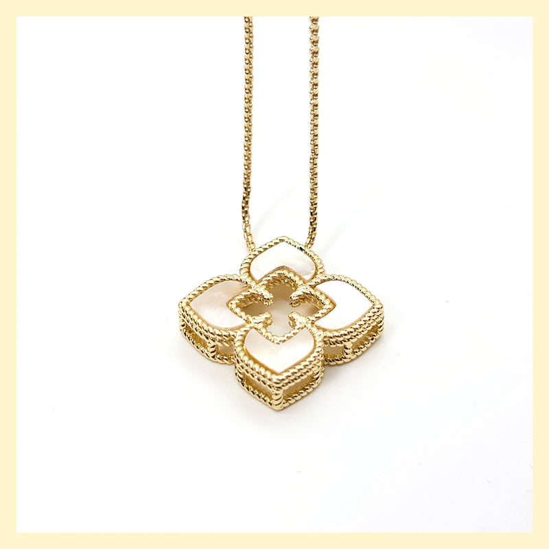 Venetian Flower Pull Necklace - Leila Jewels