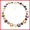 Multicolor Stones Collier Necklace - Leila Jewels