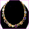 Multicolor Stones Collier Necklace - Leila Jewels