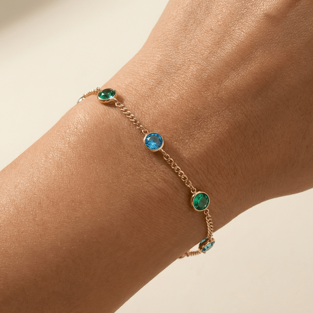 Multi - Color Aurora Crystal Bracelet - Leila Jewels