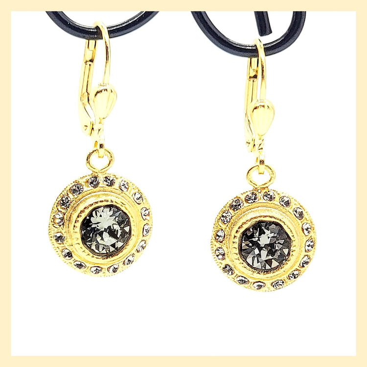 Round Crystal Earrings - Leila Jewels