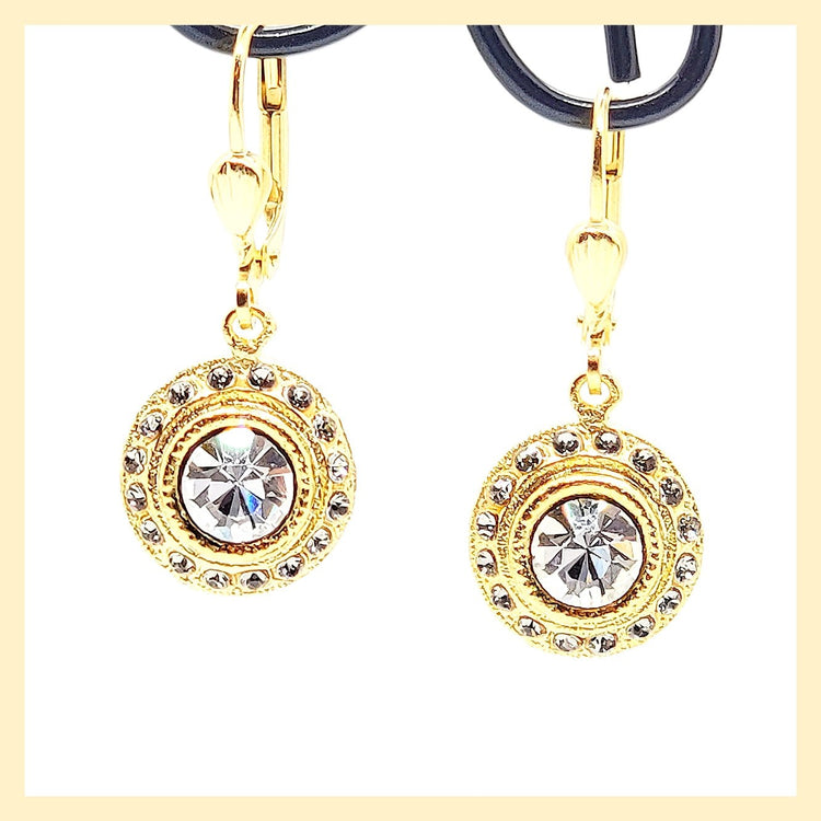 Round Crystal Earrings - Leila Jewels