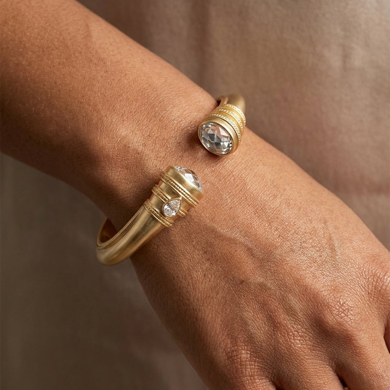 Crystal Cap Cuff Bracelet - Leila Jewels