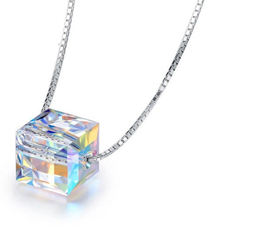 Sugar Cube Crystal Necklace - Leila Jewels