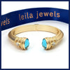 Crystal Cap Cuff Bracelet - Leila Jewels