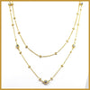 Double Crystal Chain Necklace - Leila Jewels