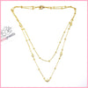 Double Crystal Chain Necklace - Leila Jewels