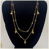 Double Chain Necklace with Crystal Drops - Leila Jewels