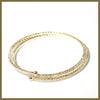 Skinny Double Coil Pavé Bracelet - Leila Jewels