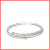 Skinny Double Coil Pavé Bracelet - Leila Jewels