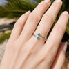 Sterling Silver and Blue Opal Bypass Ring - Leila Jewels
