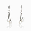 Double Pearl Dangle Earrings - Leila Jewels