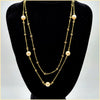 Double Chain Pearl Necklace - Leila Jewels