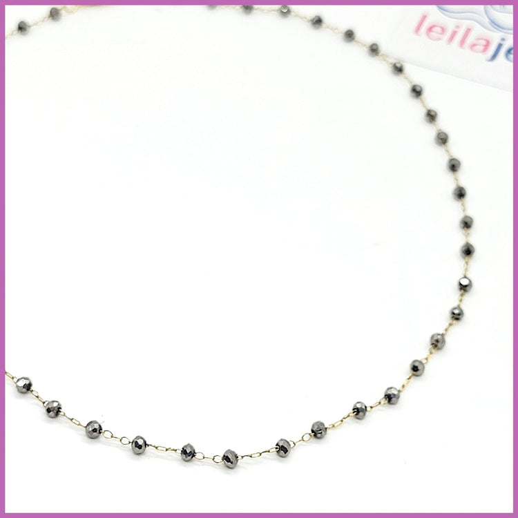 Tiny Crystal Choker Necklace - Leila Jewels