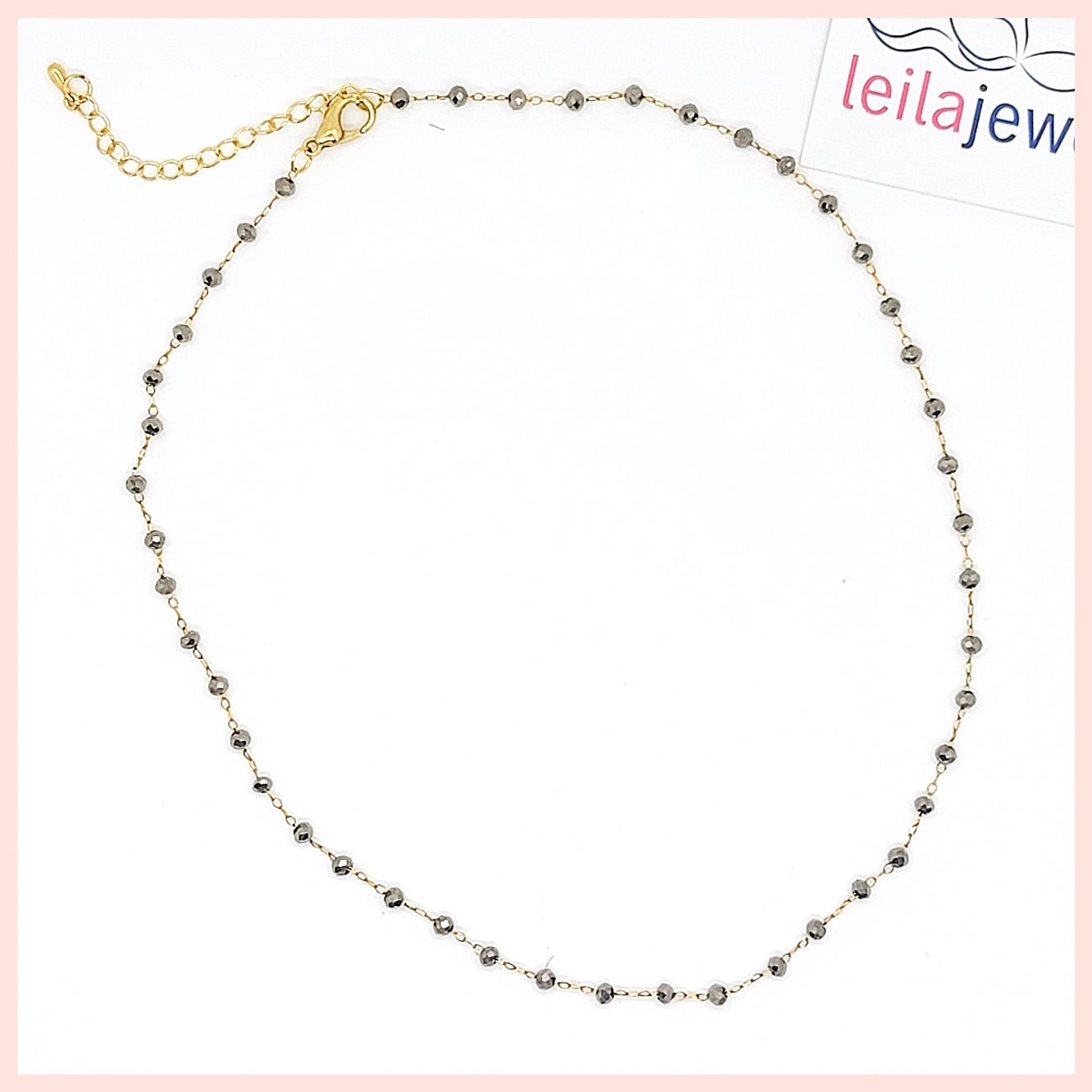 Tiny Crystal Choker Necklace - Leila Jewels