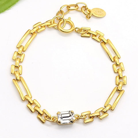 Rectangle Link Chain Bracelet - Leila Jewels
