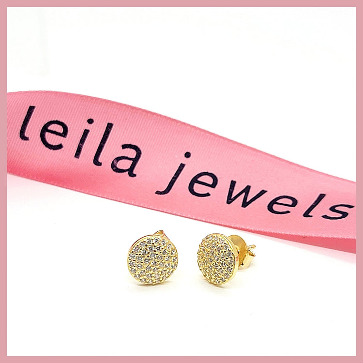 Pavé Stud Earrings - Leila Jewels