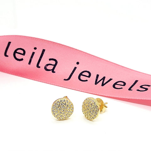 Pavé Stud Earrings - Leila Jewels
