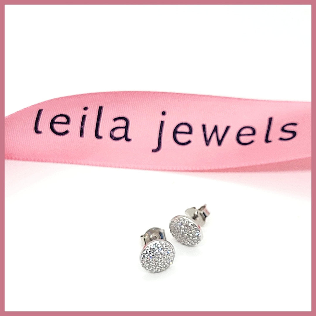 Pavé Stud Earrings - Leila Jewels