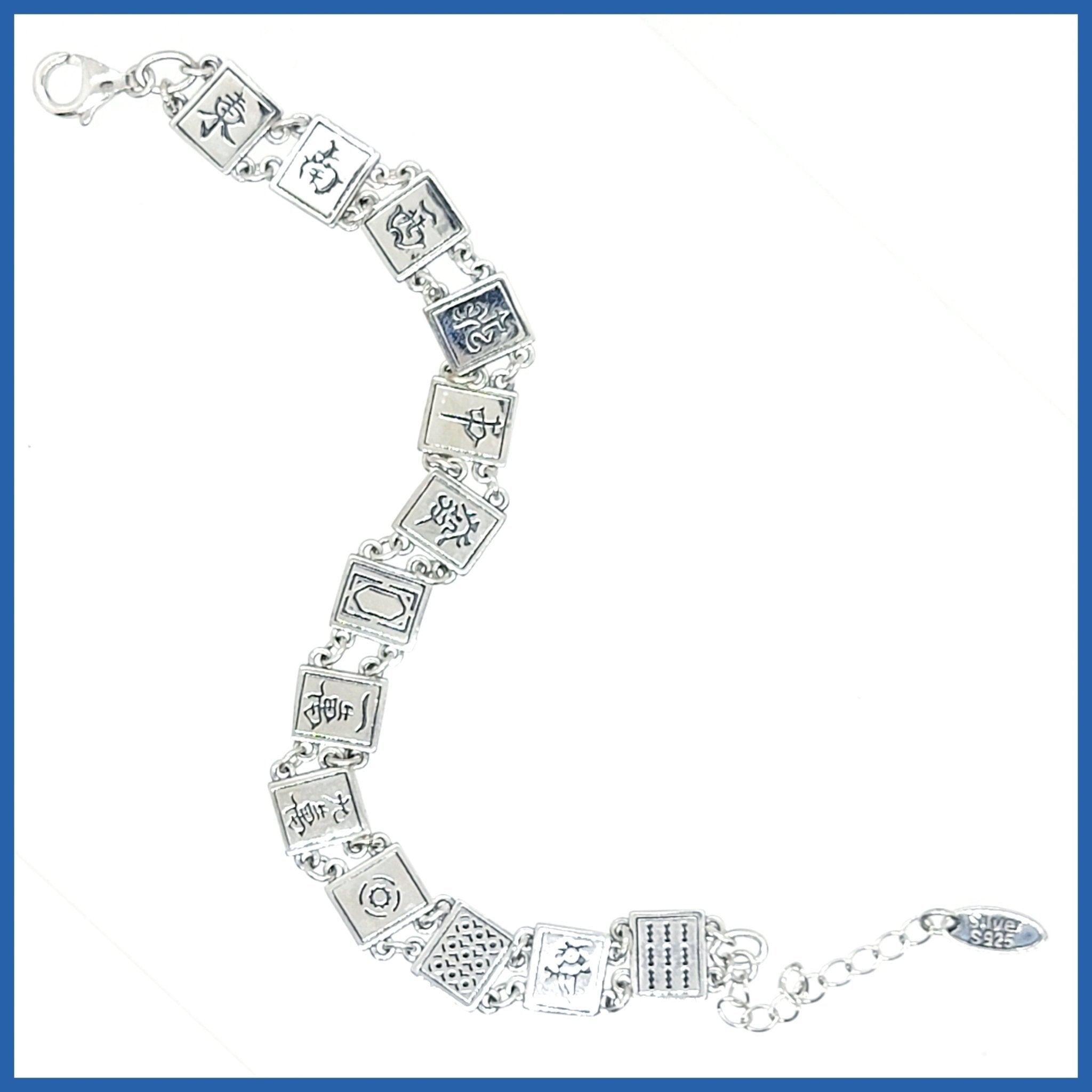 Sterling Silver Mah Jongg Bracelet - Leila Jewels