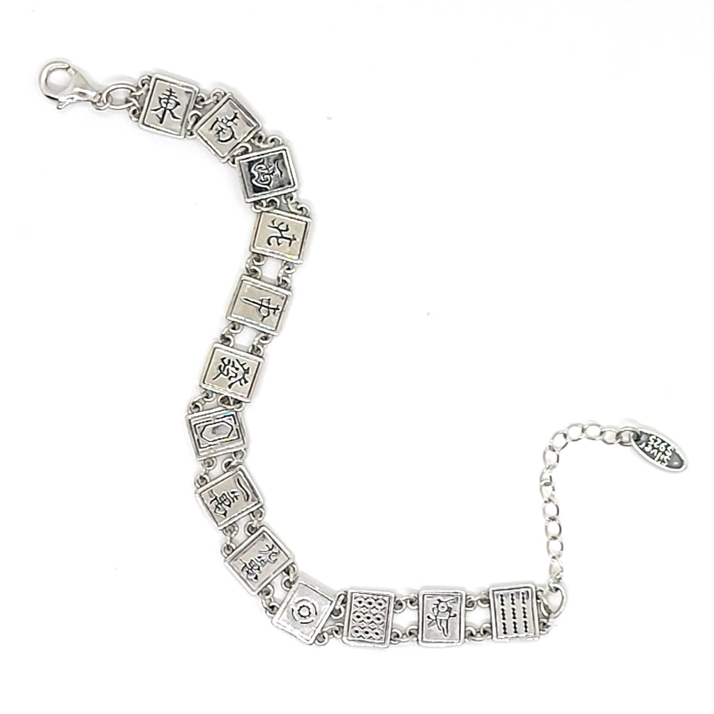 Sterling Silver Mah Jongg Bracelet - Leila Jewels