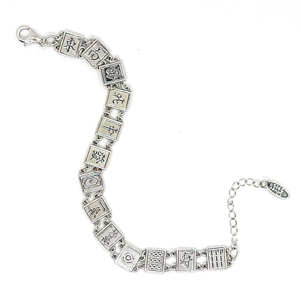 Sterling Silver Mah Jongg Bracelet - Leila Jewels