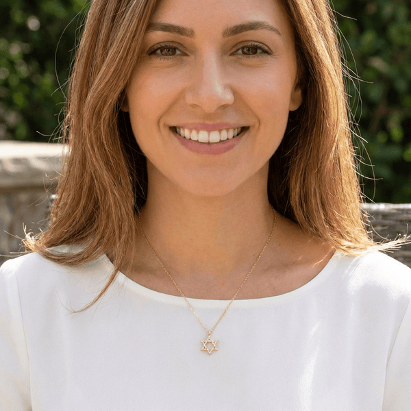 Pavé Star of David Necklace - Leila Jewels