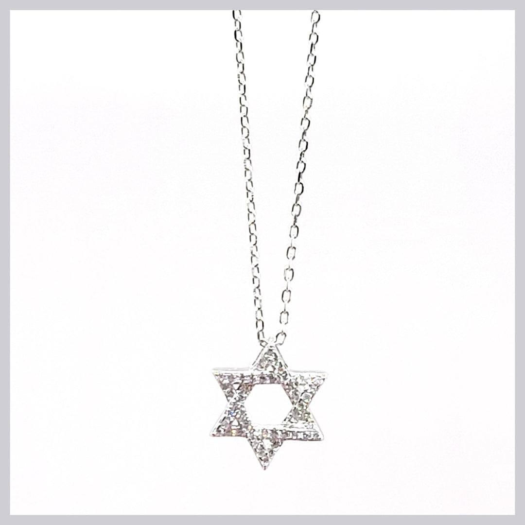 Pavé Star of David Necklace - Leila Jewels