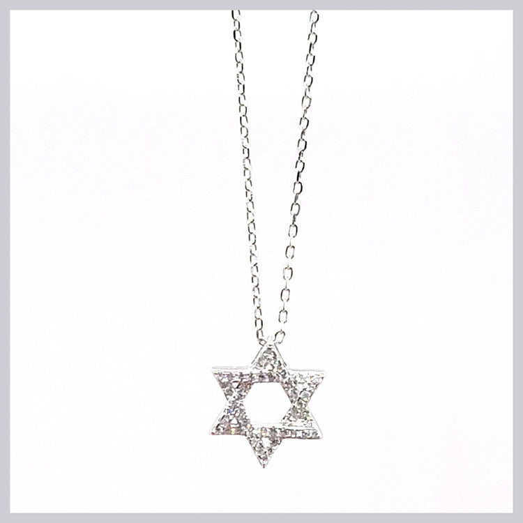 Pavé Star of David Necklace - Leila Jewels